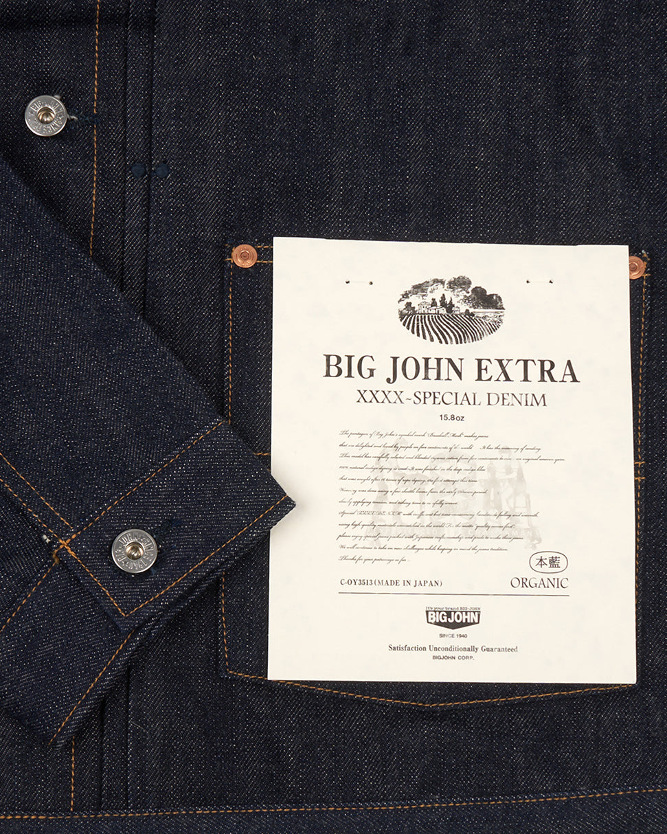 Big John XXXX-Extra XX601 Denim Jacket - 15.8oz Unsanforized Selvedge Denim | Big John Jackets & Coats | JEANSTORE