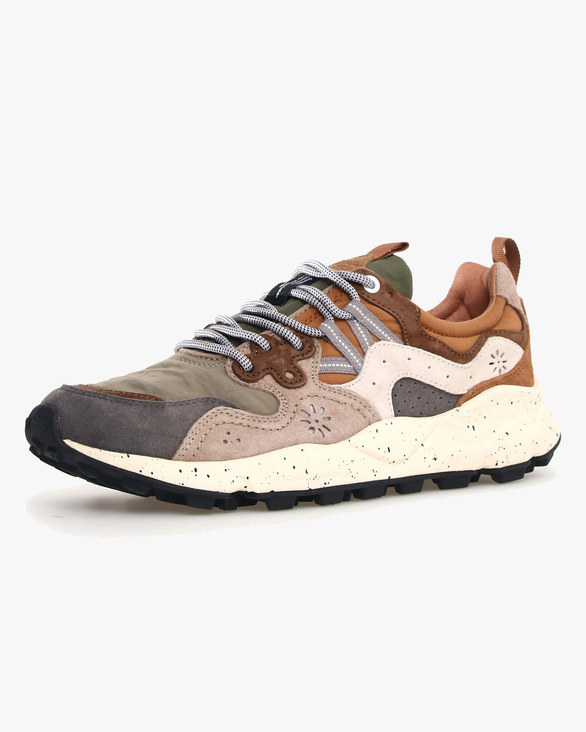 Flower Mountain Yamano 3 Suede & Nylon - Grey / Onion | Flower Mountain Trainers | JEANSTORE