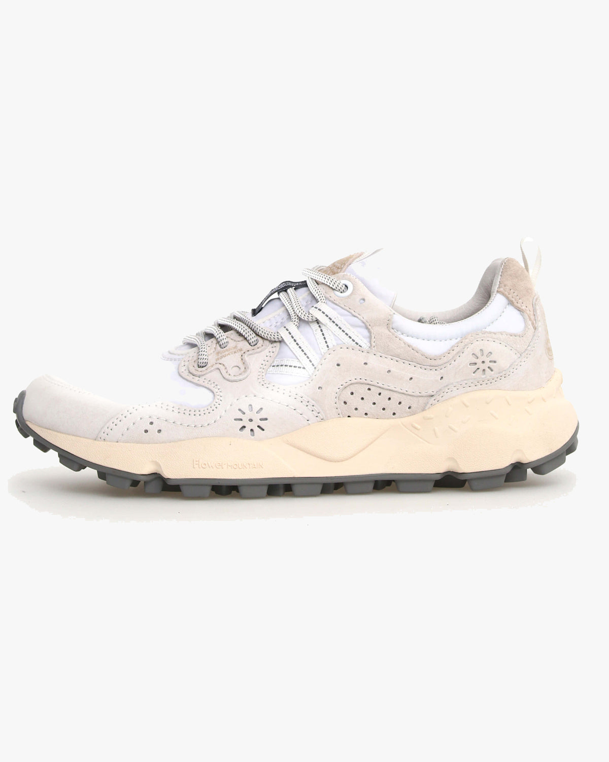 Flower Mountain Yamano 3 Suede & Nylon - White / Off White | Flower Mountain Trainers | JEANSTORE