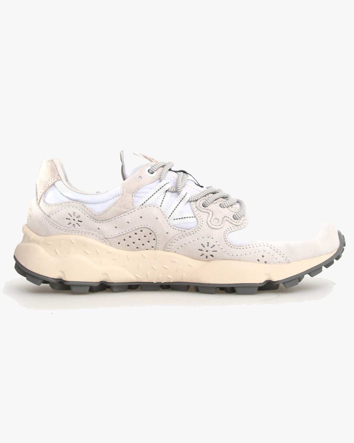 Flower Mountain Yamano 3 Suede & Nylon - White / Off White | Flower Mountain Trainers | JEANSTORE
