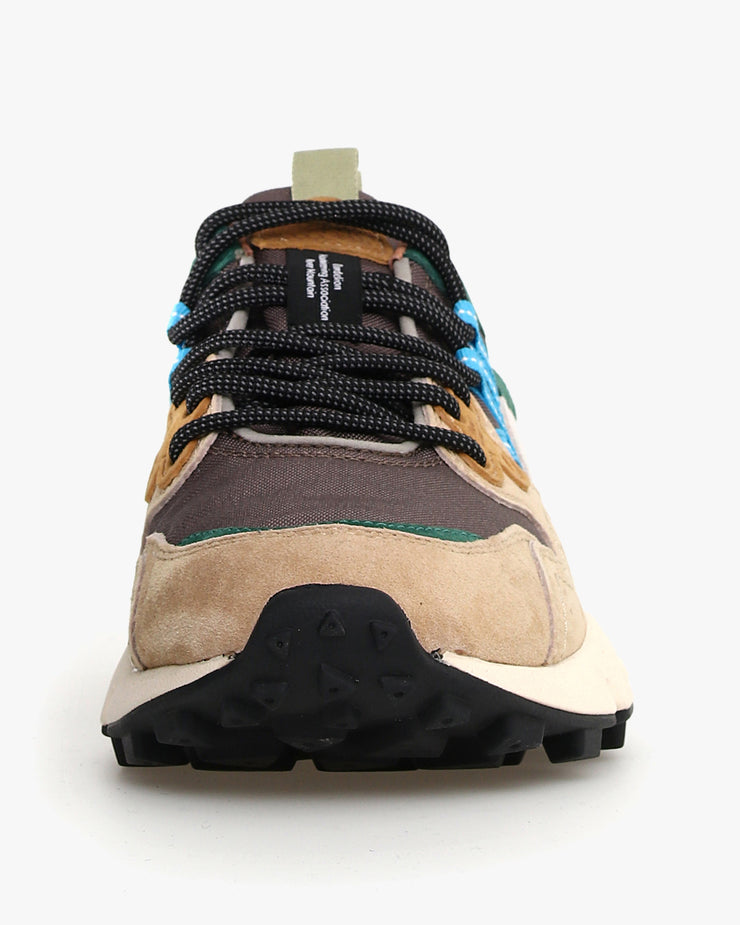 Flower Mountain Yamano 3 Suede & Cordura - Taupe / White / Green | Flower Mountain Trainers | JEANSTORE