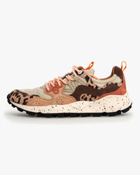Flower Mountain Womens Yamano 3 Suede Print & Nylon - Beige / Milk / Light Brown | Flower Mountain Trainers | JEANSTORE