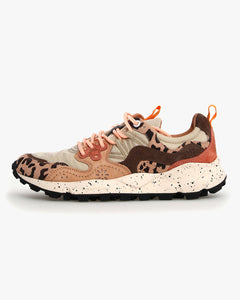 Flower Mountain Womens Yamano 3 Suede Print & Nylon - Beige / Milk / Light Brown