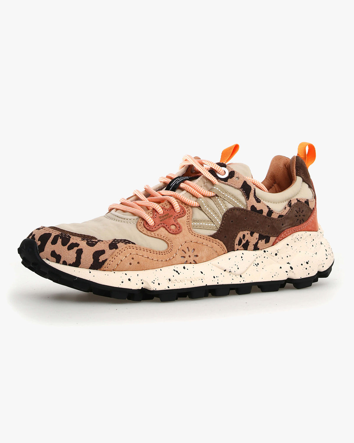 Flower Mountain Womens Yamano 3 Suede Print & Nylon - Beige / Milk / Light Brown | Flower Mountain Trainers | JEANSTORE