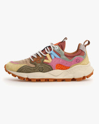 Flower Mountain Womens Yamano 3 Suede & Nylon - Cream / Taupe / Military | Flower Mountain Trainers | JEANSTORE