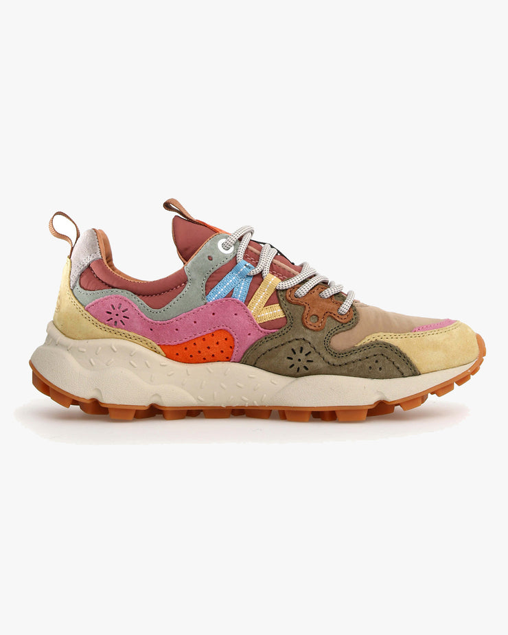 Flower Mountain Womens Yamano 3 Suede & Nylon - Cream / Taupe / Military | Flower Mountain Trainers | JEANSTORE