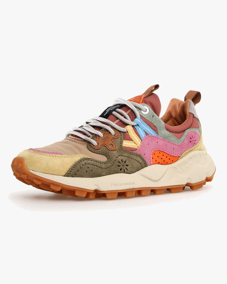 Flower Mountain Womens Yamano 3 Suede & Nylon - Cream / Taupe / Military | Flower Mountain Trainers | JEANSTORE