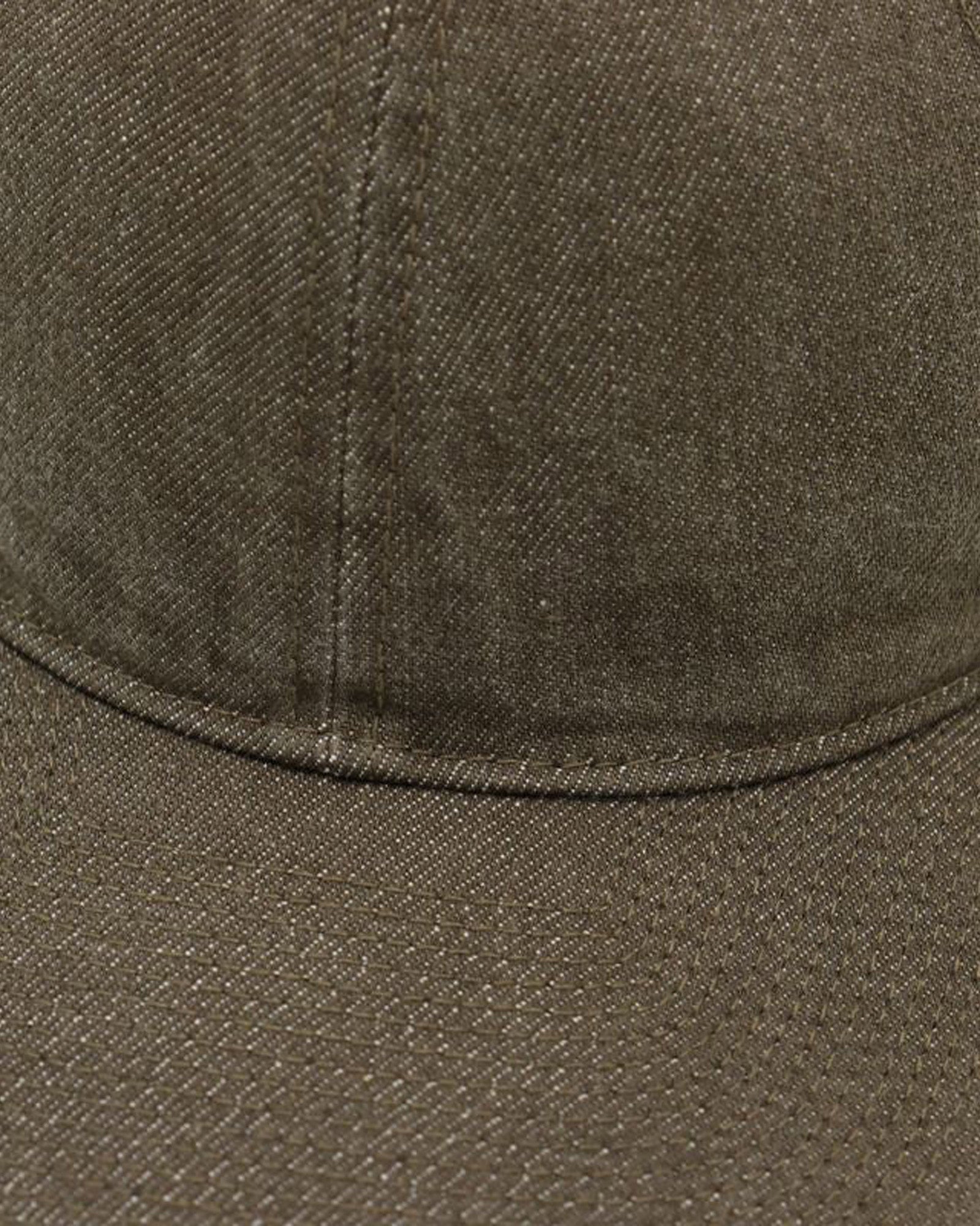 Poten 70's Washed Denim Cap - Olive