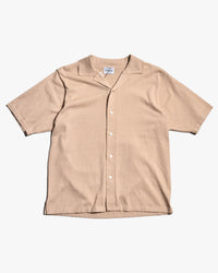 Yonetomi Light Wave Cotton Knit Shirt - Beige