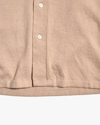 Yonetomi Light Wave Cotton Knit Shirt - Beige