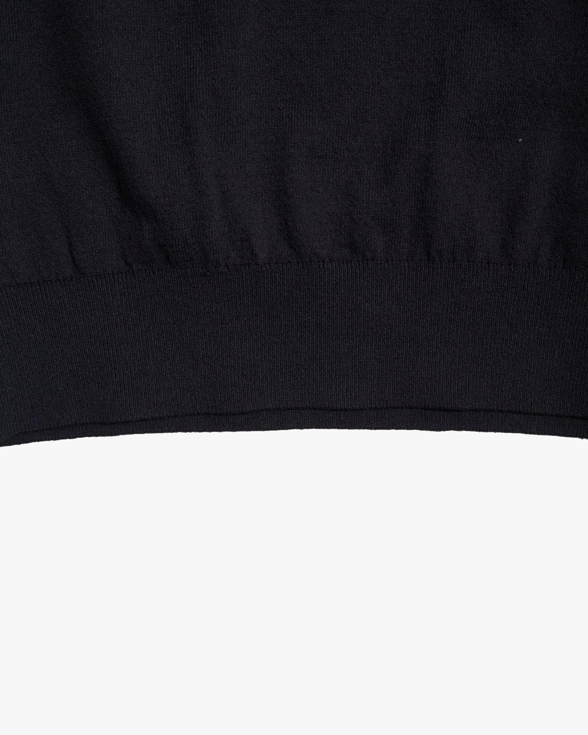 Yonetomi Light Wave Cotton Knit Polo Shirt - Black