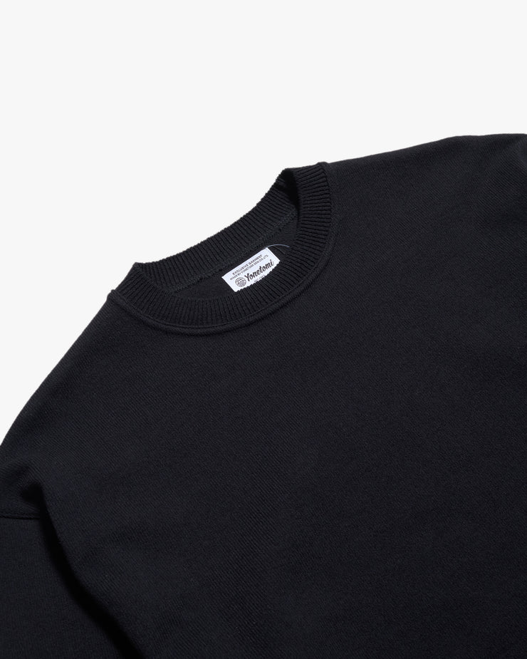 Yonetomi Wave Cotton Knit Pullover - Black