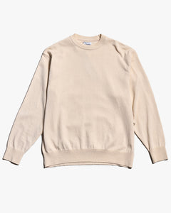 Yonetomi Wave Cotton Knit Pullover - Ecru