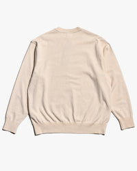 Yonetomi Wave Cotton Knit Pullover - Ecru
