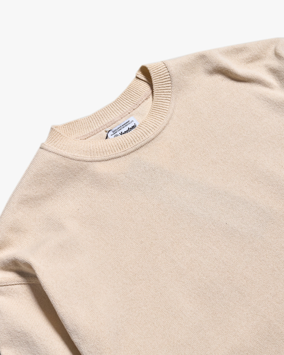 Yonetomi Wave Cotton Knit Pullover - Ecru