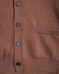 Yonetomi Washable Boumou Merino Wool Cardigan - Light Brown