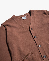 Yonetomi Washable Boumou Merino Wool Cardigan - Light Brown