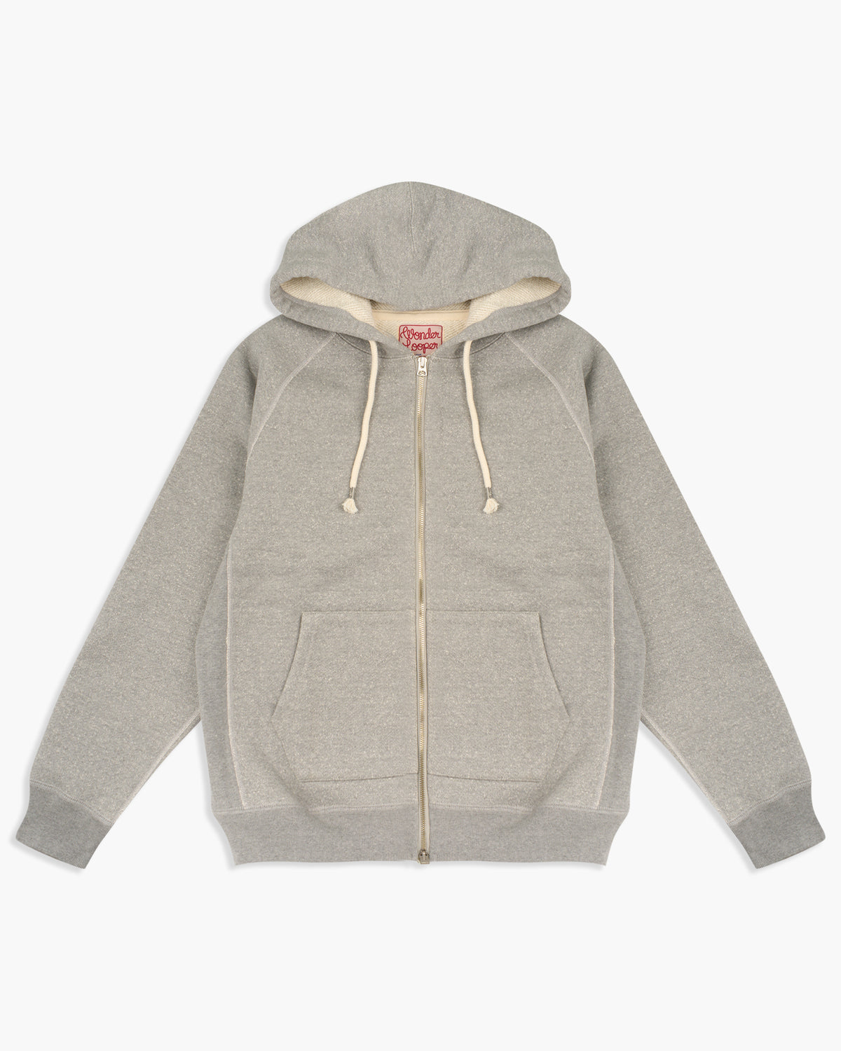 Wonder Looper 876gsm Double Heavyweight French Terry Zip Hoodie - Heather Grey | Wonder Looper Sweaters & Knitwear | JEANSTORE