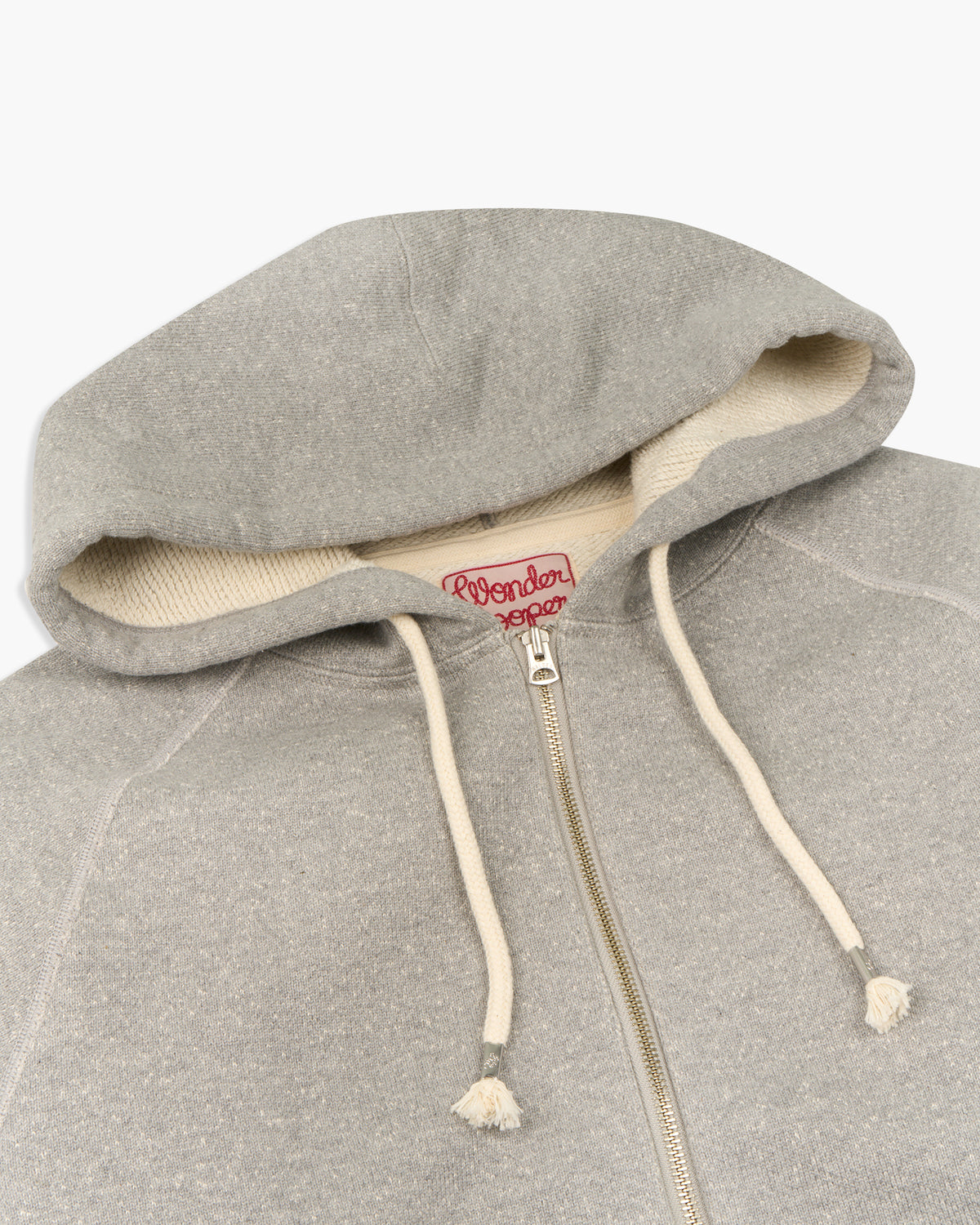 Wonder Looper 876gsm Double Heavyweight French Terry Zip Hoodie - Heather Grey | Wonder Looper Sweaters & Knitwear | JEANSTORE