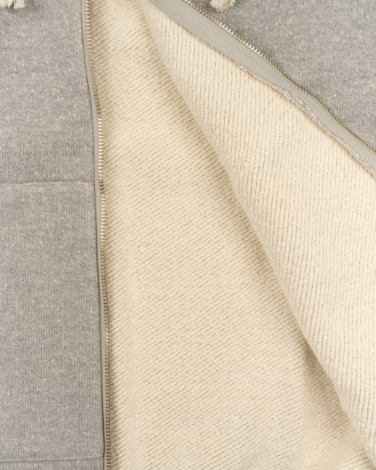 Wonder Looper 876gsm Double Heavyweight French Terry Zip Hoodie - Heather Grey | Wonder Looper Sweaters & Knitwear | JEANSTORE