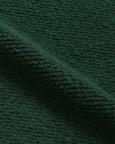 Wonder Looper 876gsm Double Heavyweight French Terry Zip Hoodie - Racing Green