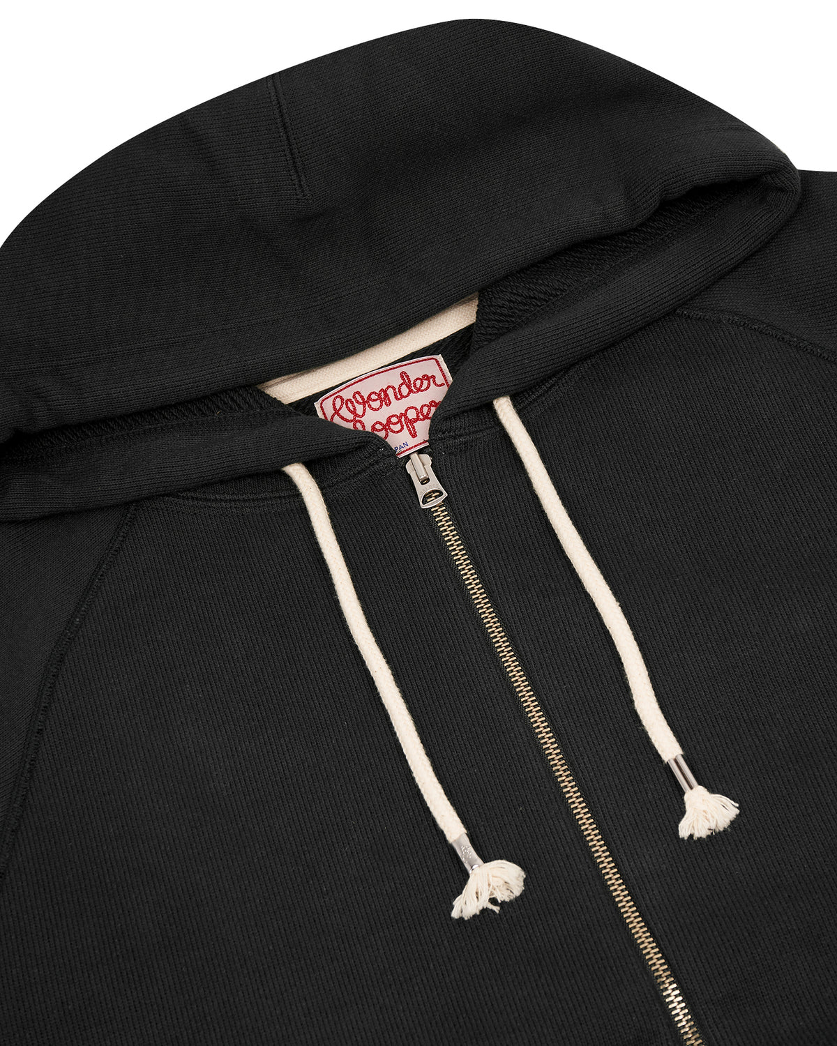Wonder Looper 876gsm Double Heavyweight French Terry Zip Hoodie - Sumi Black | Wonder Looper Sweaters & Knitwear | JEANSTORE