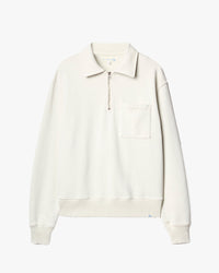 Merz b. Schwanen ZIP03 Polo Collared Half-Zip Cotton Sweatshirt - Nature