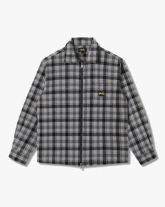 Stan Ray Zip Shirt - Charcoal Plaid