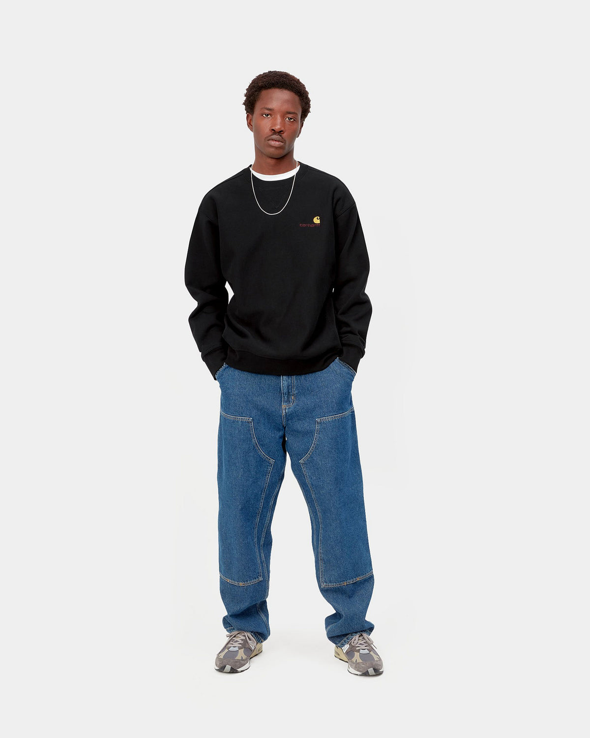 Carhartt WIP American Script Sweat - Black | Carhartt WIP Sweaters & Knitwear | JEANSTORE