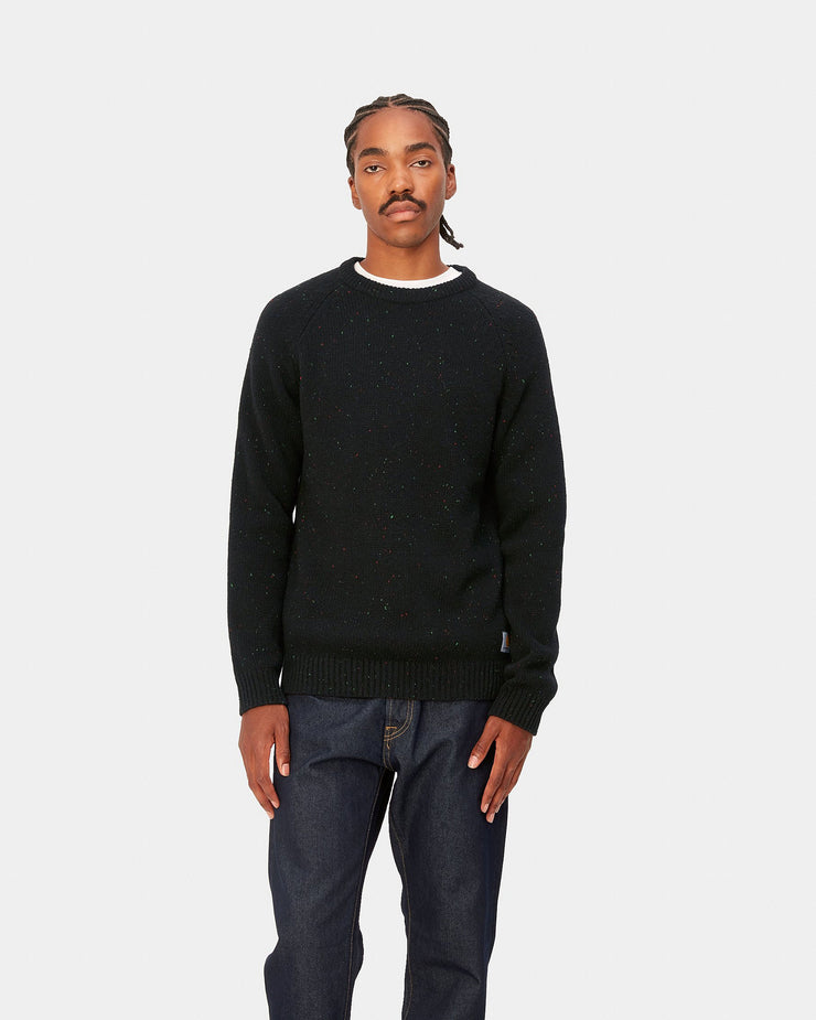 Carhartt WIP Anglistic Sweater - Speckled Black | Carhartt WIP Sweaters & Knitwear | JEANSTORE