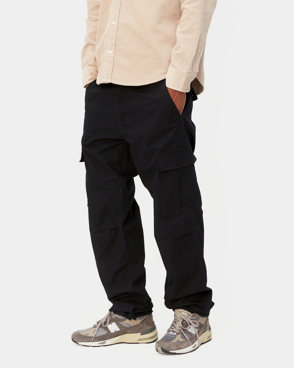 Carhartt WIP Aviation Pant Slim Fit Cargo - Black Rinsed | Carhartt WIP Chinos & Trousers | JEANSTORE
