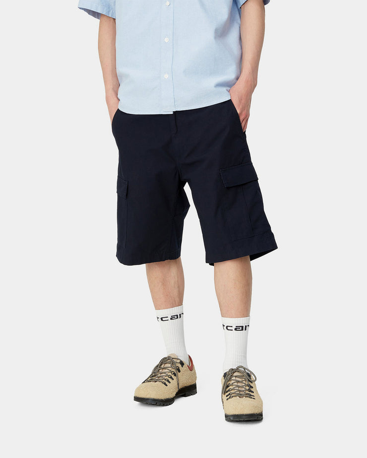 Carhartt WIP Aviation Shorts - Dark Navy Rinsed