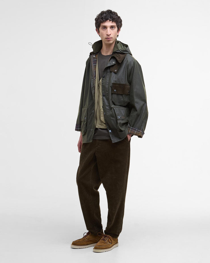 Barbour Heritage Modified Solway Wax Jacket - Olive