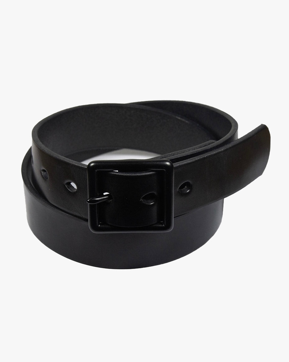 Barnes and Moore Bosun Leather Belt - Black / Black | Barnes and Moore Belts | JEANSTORE