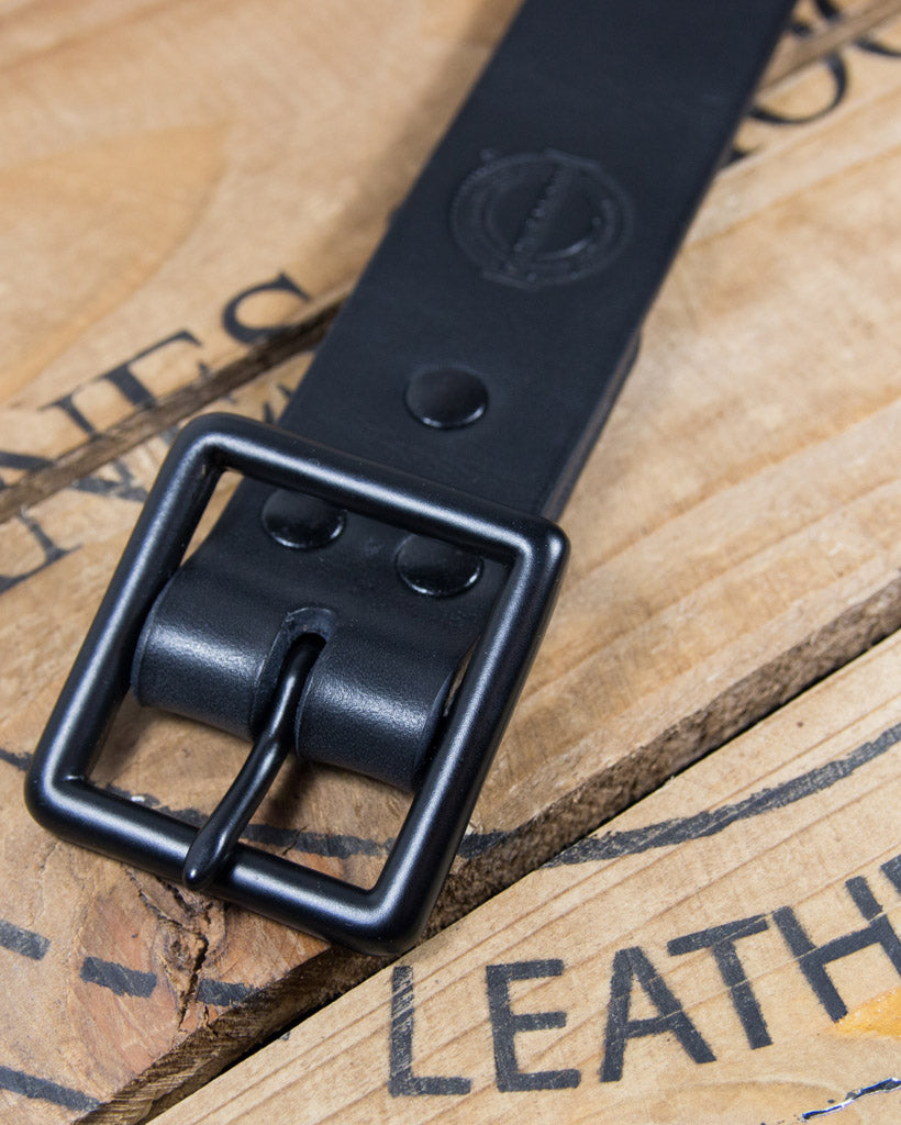 Barnes and Moore Bosun Leather Belt - Black / Black | Barnes and Moore Belts | JEANSTORE