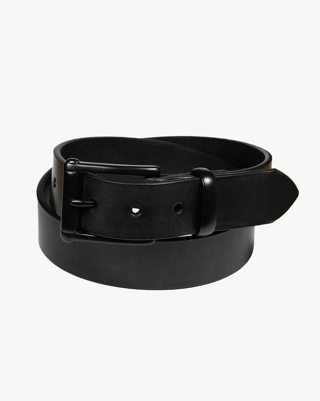 Barnes and Moore Garrison Leather Belt - Black / Black | Barnes and Moore Belts | JEANSTORE