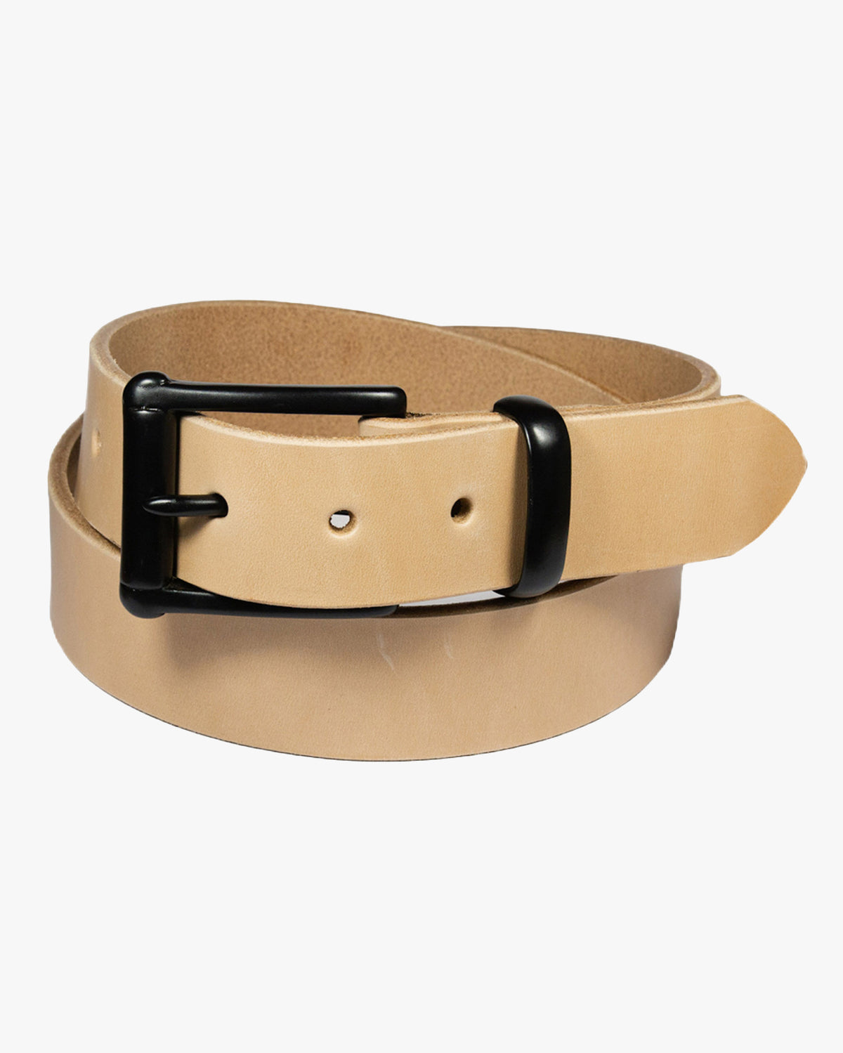Barnes and Moore Garrison Leather Belt - Natural / Black | Barnes and Moore Belts | JEANSTORE