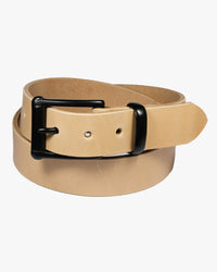 Barnes and Moore Garrison Leather Belt - Natural / Black | Barnes and Moore Belts | JEANSTORE
