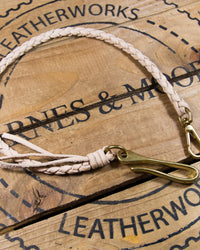 Barnes and Moore Heavy Duty Hand Braided Wallet Tether - Natural / Brass | Barnes and Moore Wallets & Key Fobs | JEANSTORE