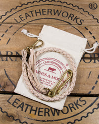 Barnes and Moore Heavy Duty Hand Braided Wallet Tether - Natural / Brass | Barnes and Moore Wallets & Key Fobs | JEANSTORE