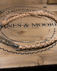 Barnes and Moore Heavy Duty Hand Braided Wallet Tether - Natural / Dull Nickel | Barnes and Moore Wallets & Key Fobs | JEANSTORE