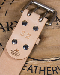 Barnes and Moore Harness Leather Heavyweight Belt - Natural / Nickel | Barnes and Moore Belts | JEANSTORE