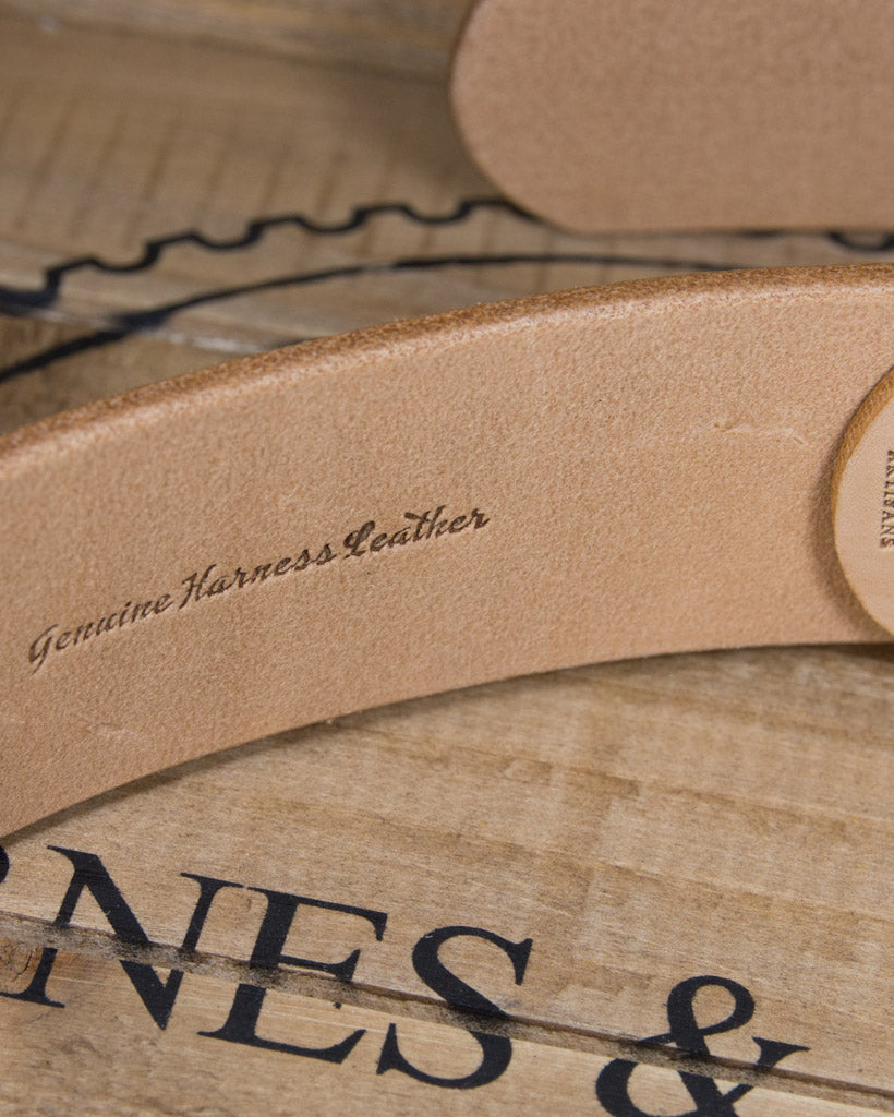 Barnes and Moore Harness Leather Heavyweight Belt - Natural / Nickel | Barnes and Moore Belts | JEANSTORE