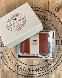 Barnes and Moore Longshore Folding Leather Wallet - Harness Tan