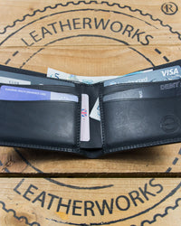 Barnes and Moore Longshore Folding Leather Wallet - Black