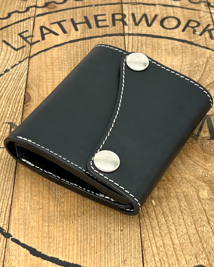 Barnes and Moore Sportsman Mid Silver Series Leather Wallet - Black