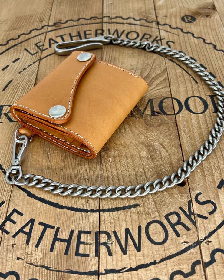 Barnes and Moore Sportsman Mid Silver Series Leather Wallet - Natural