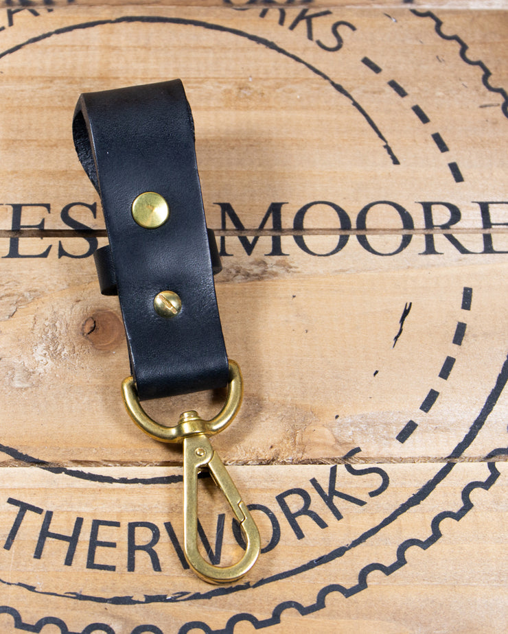 Barnes and Moore Yardman II Leather Key Fob - Black