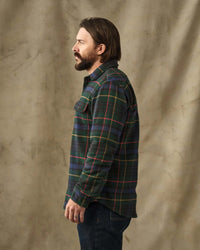 Filson Vintage Flannel Work Shirt - Green / Navy Plaid
