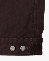 Nudie Jeans Blake Duck Canvas Zip Jacket - Dark Brown
